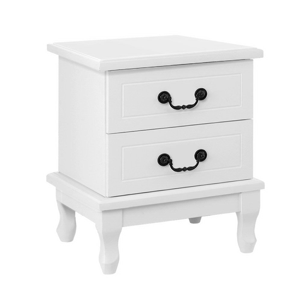 Out of Stock! French Inspired Bedside Table With Two Drawers
