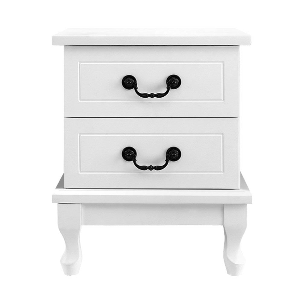 Out of Stock! French Inspired Bedside Table With Two Drawers
