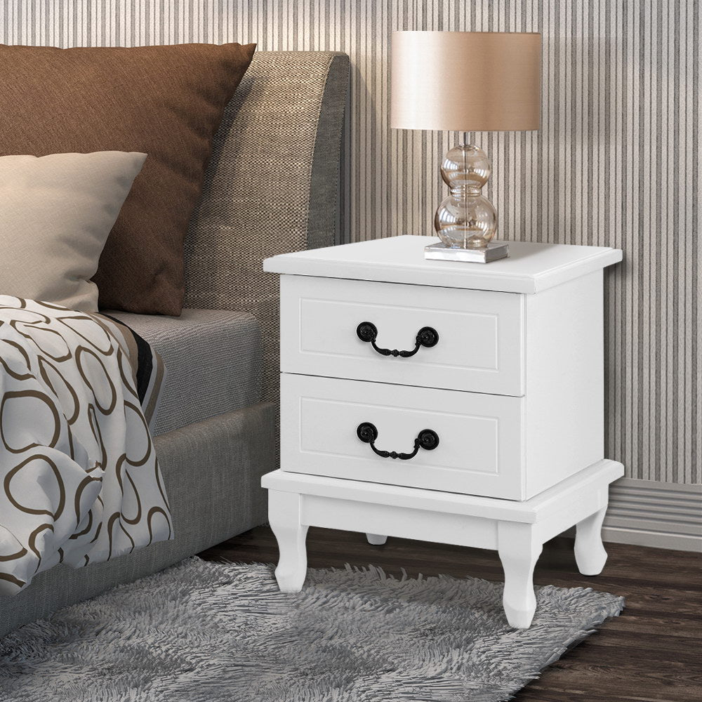 Out of Stock! Free Shipping on this French Inspired Bedside Table With Two Drawers