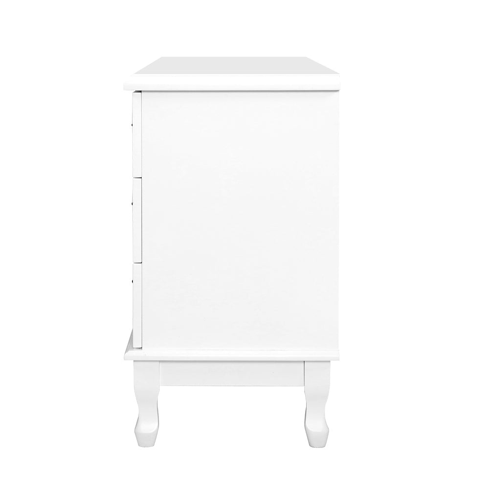 Six Drawer Lowboy - White