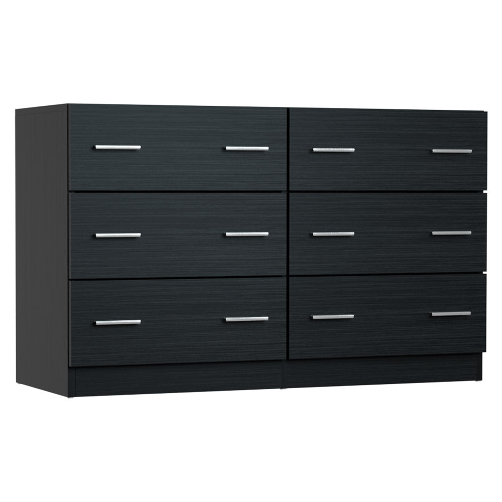 Lowboy Six Drawers - Black