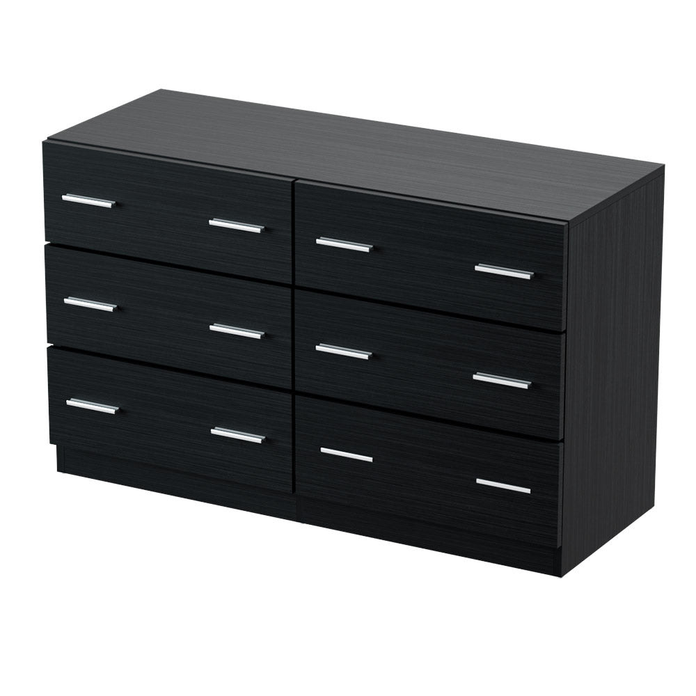 Lowboy Six Drawers - Black