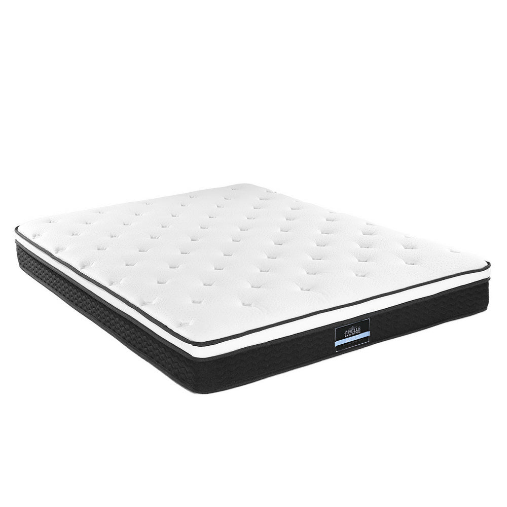 Queen 21cm Thick MEDIUM FIRM Euro Top Bonnell Spring Mattress