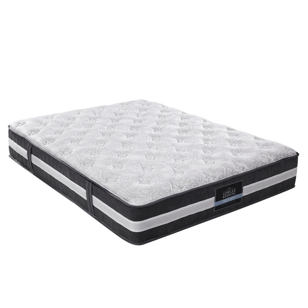 Queen 30cm Thick MEDIUM FIRM 7 Zone Pocket Spring Foam Mattress