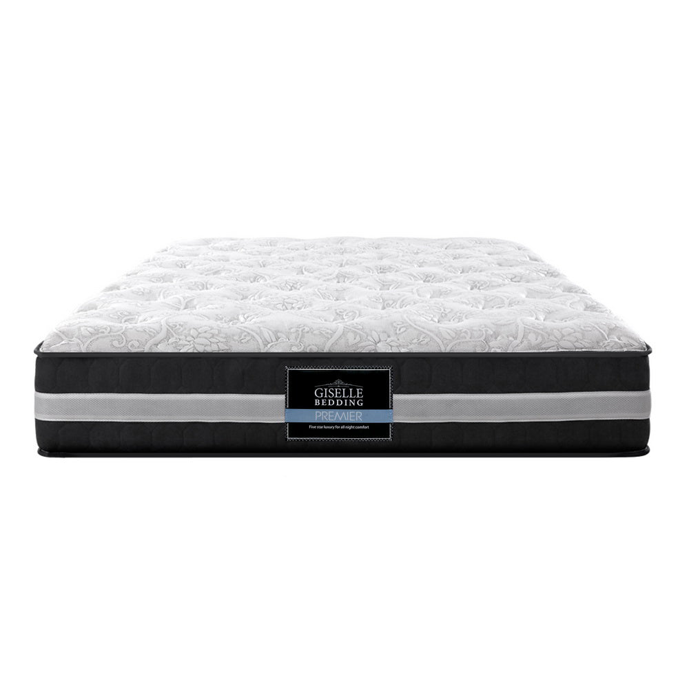 Queen 30cm Thick MEDIUM FIRM 7 Zone Pocket Spring Foam Mattress