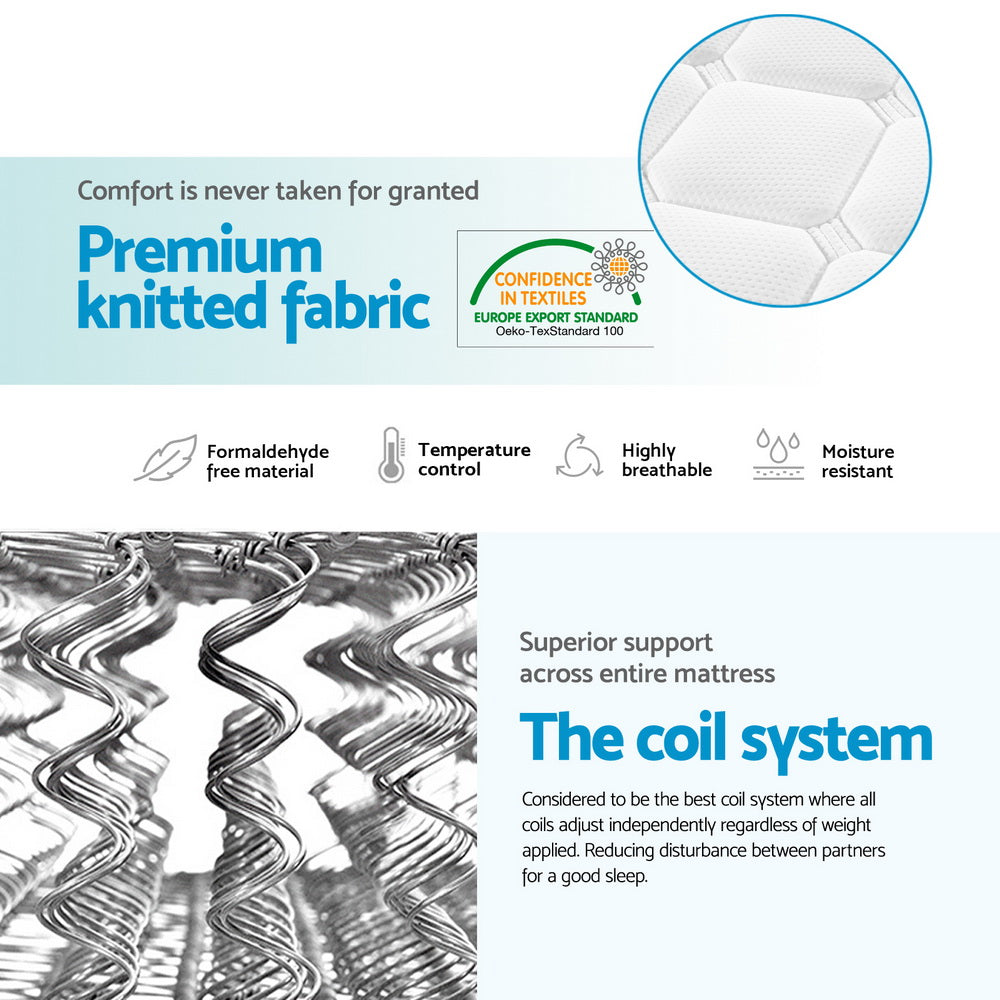 Single Size 21cm Thick Normay Bonnell Spring Mattress