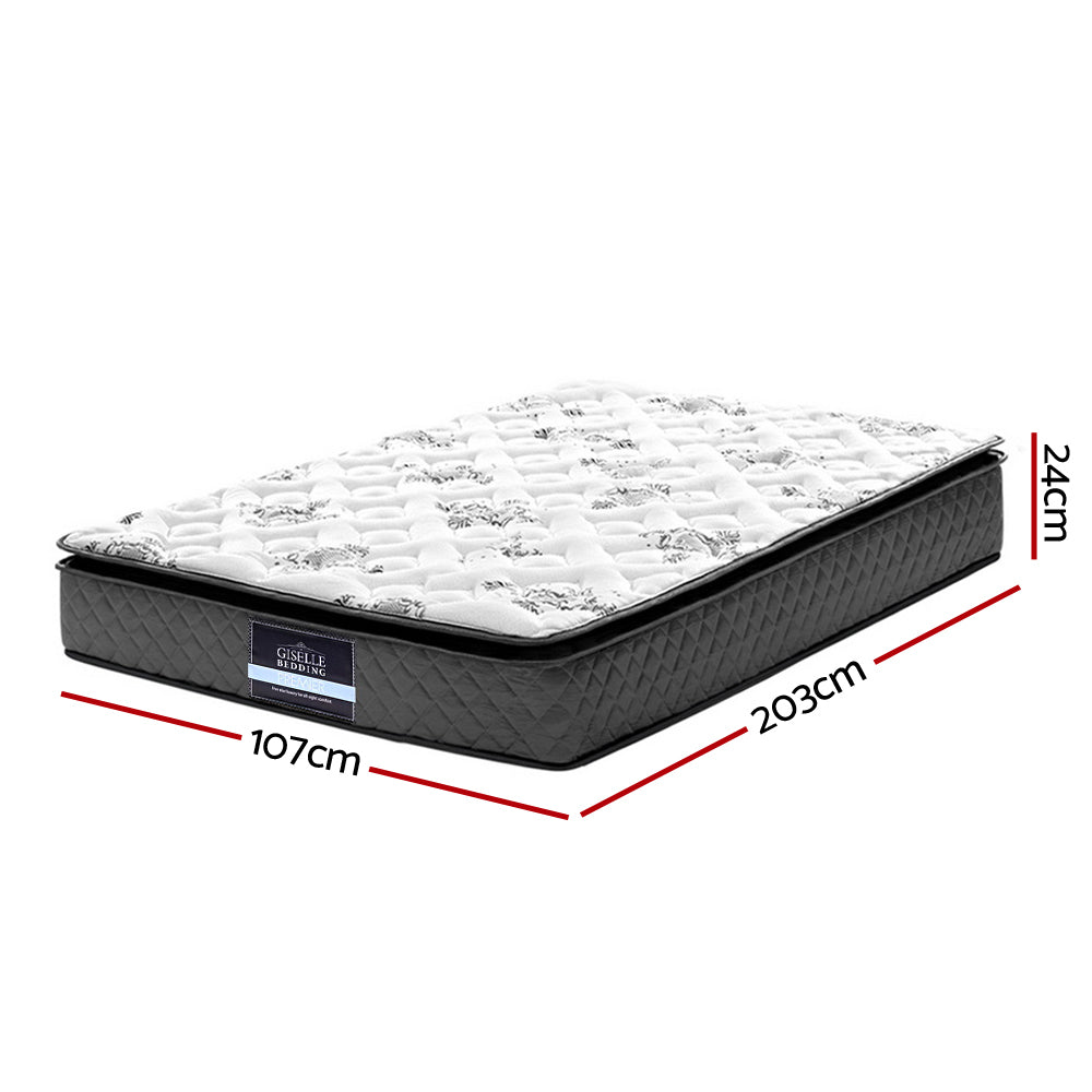 King Single Size 24cm Thick MEDIUM FIRM Bonnell Spring Mattress