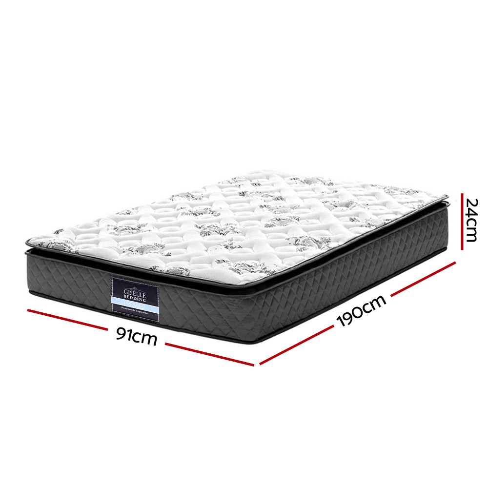 Single Size 24cm Thick Rocco Bonnell Spring Mattress
