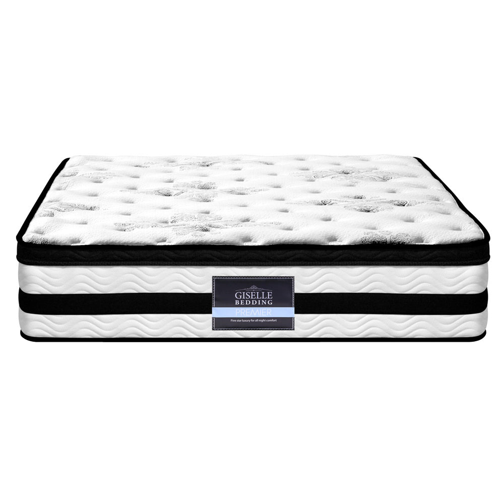 Queen 34cm Thick MEDIUM Firm Euro Top Pocket Spring Mattress