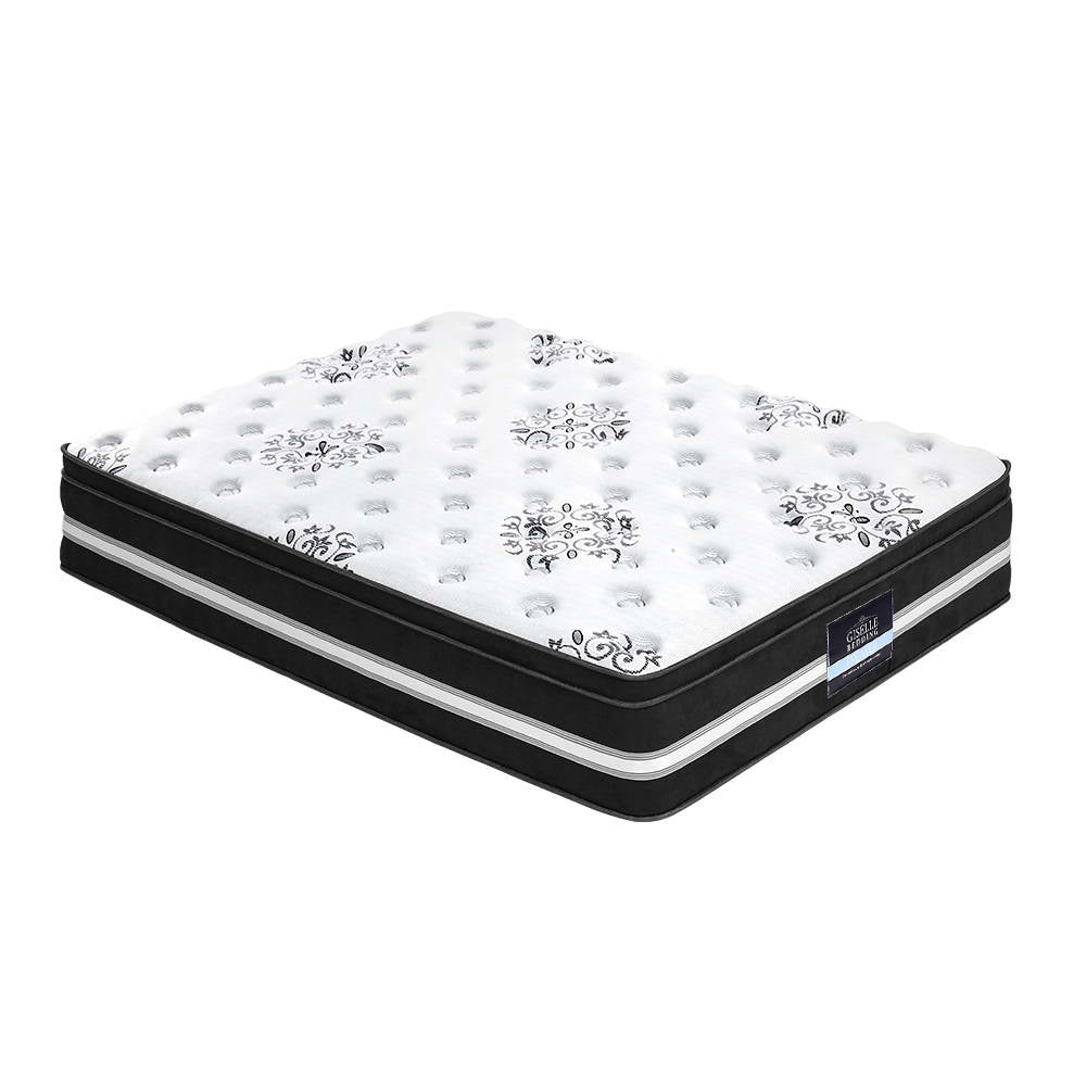 Double Size MEDIUM FIRM 34 CM Thick COOL GEL Memory Foam Euro Top Pocket Spring Mattress