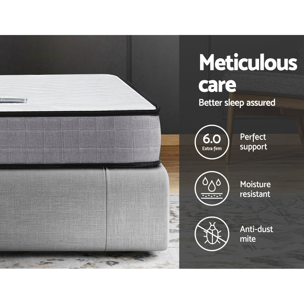 DOUBLE Size 13cm Thick MEDIUM FIRM Tight Top Bed Bonnel Spring Mattress