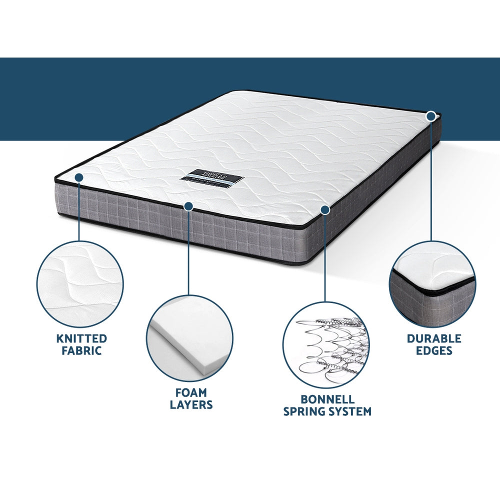 King Single Size 13cm Thick MEDIUM FIRM Bonnel Spring Mattress