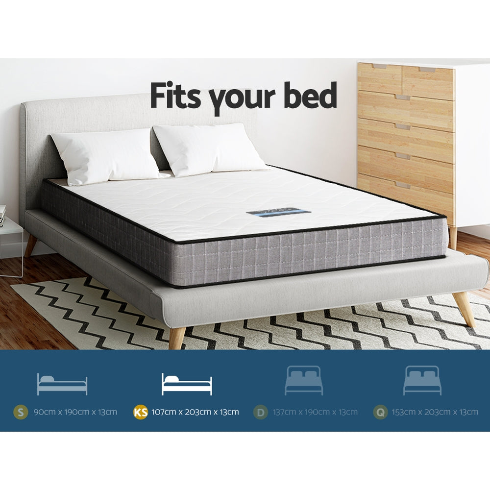 King Single Size 13cm Thick MEDIUM FIRM Bonnel Spring Mattress