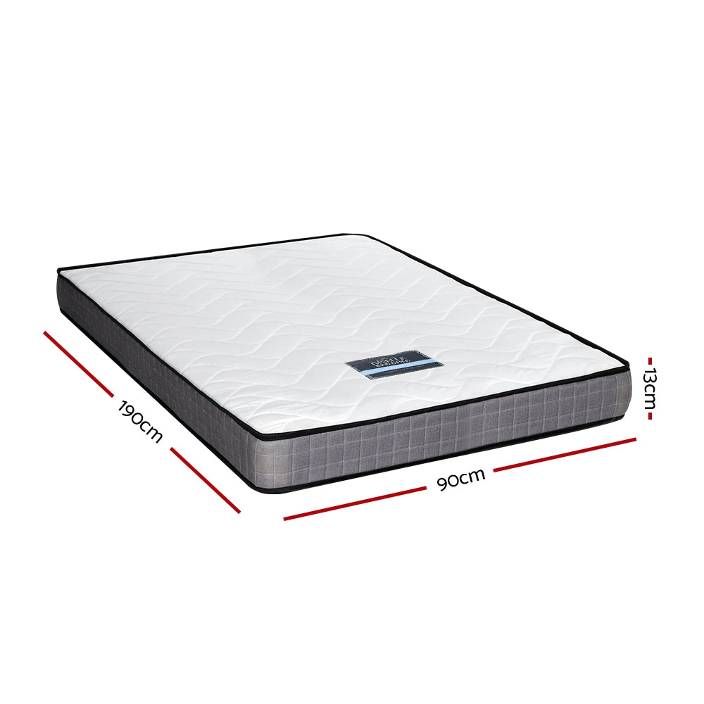 Single Size 13cm Thick Medium Firm Tight Top Bed Bonnell Spring Mattress