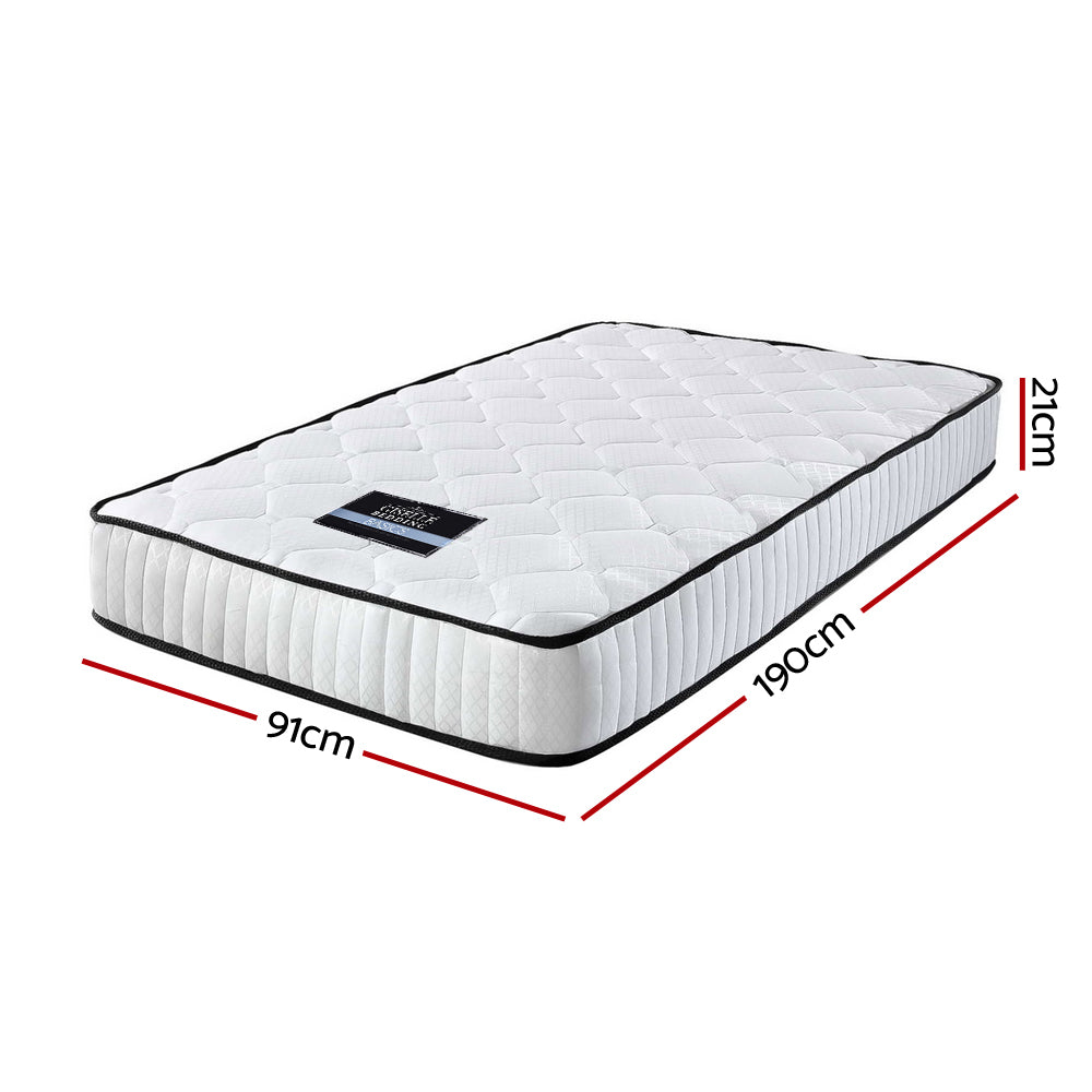 Single Size 21cm Thick Peyton Pocket Spring Mattress
