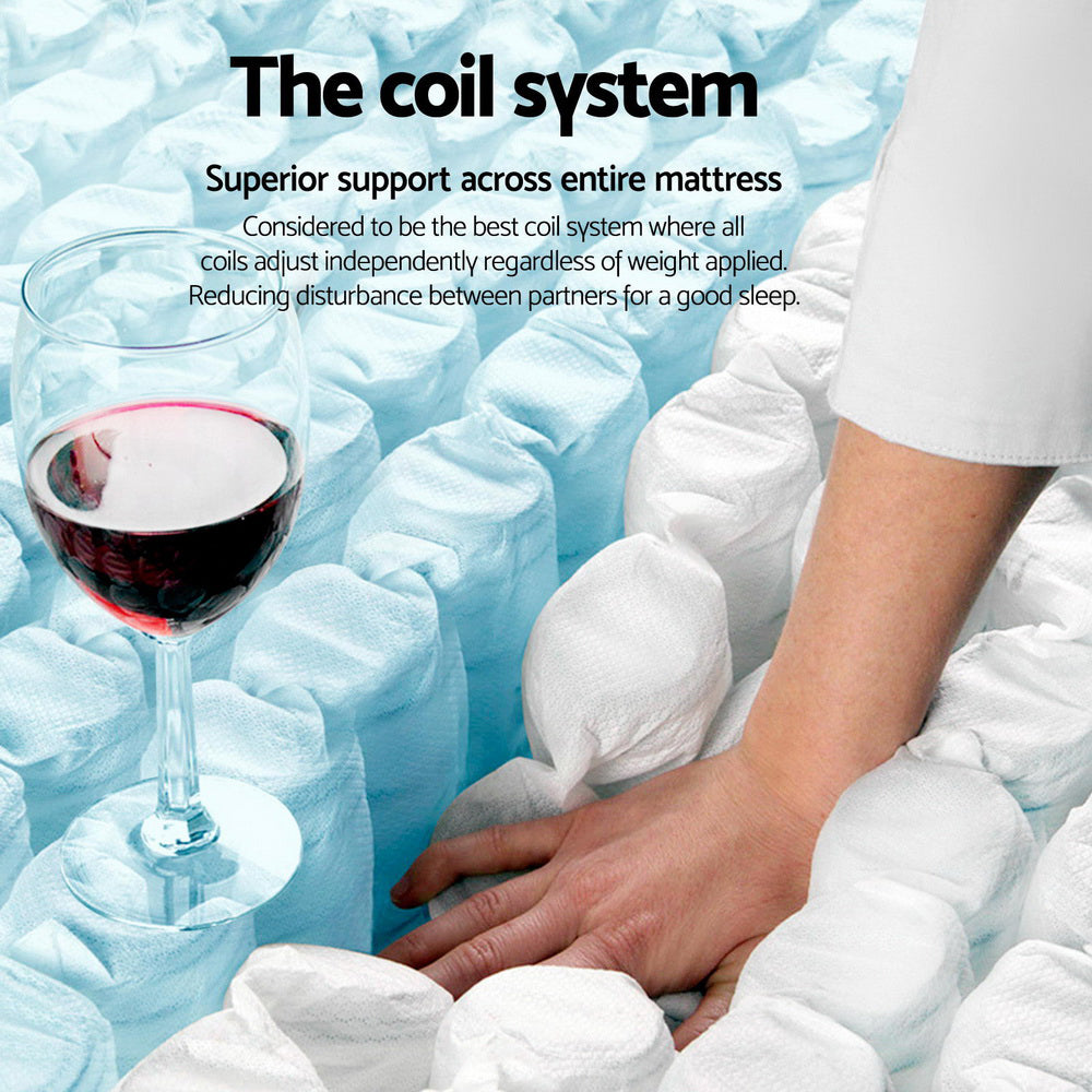 Single Size 31cm Thick Devon Euro Top Pocket Spring Mattress