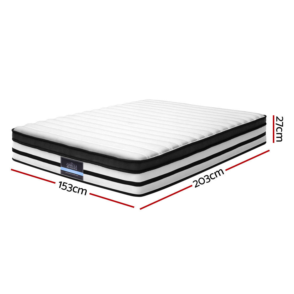 Back In Stock! Queen Size 27cm Thick Euro Top Pocket Spring Mattress