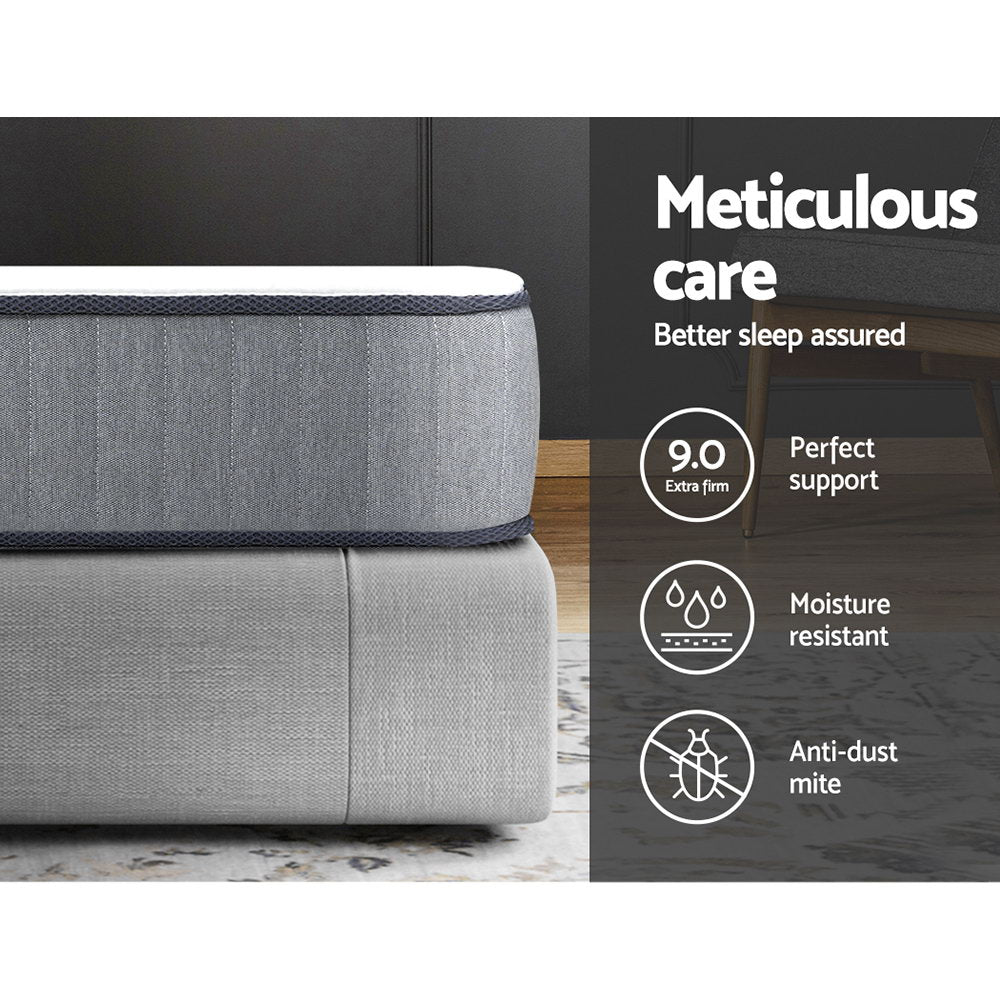 King Single Size 23CM Thick SUPER EXTRA FIRM Pocket Spring Foam Mattress