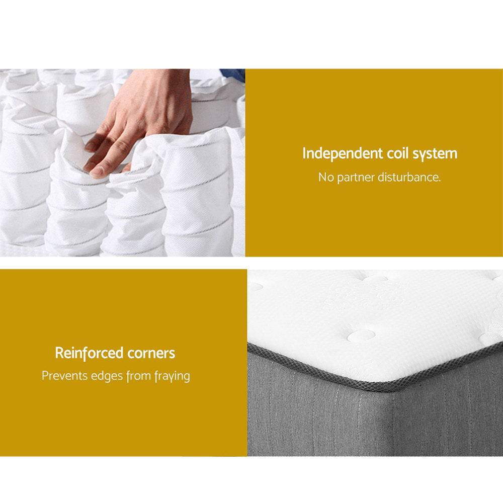 Queen Size Budget 23cm Thick EXTRA FIRM Pocket Spring Foam Mattress