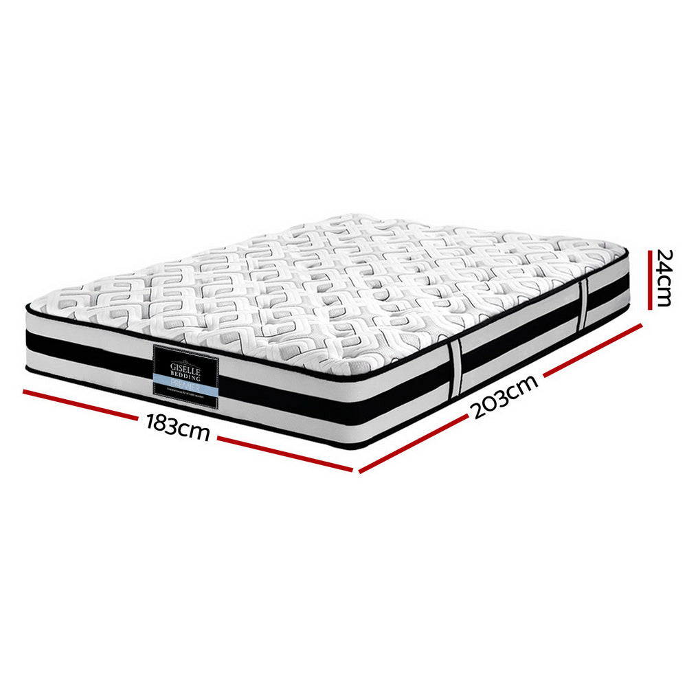 King Size 24cm Thick ULTRA FIRM Rumba Tight Top Pocket Spring Mattress