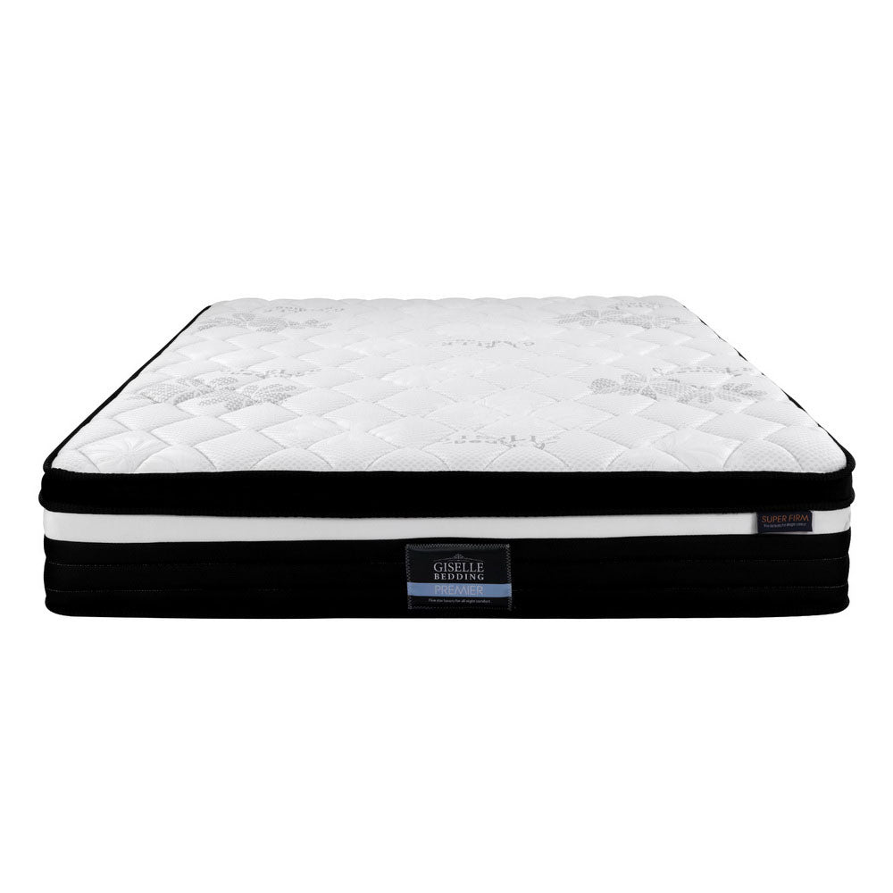 King Size 28cm Thick Extra Ultra-Firm 7 Zone Pocket Spring Foam Mattress
