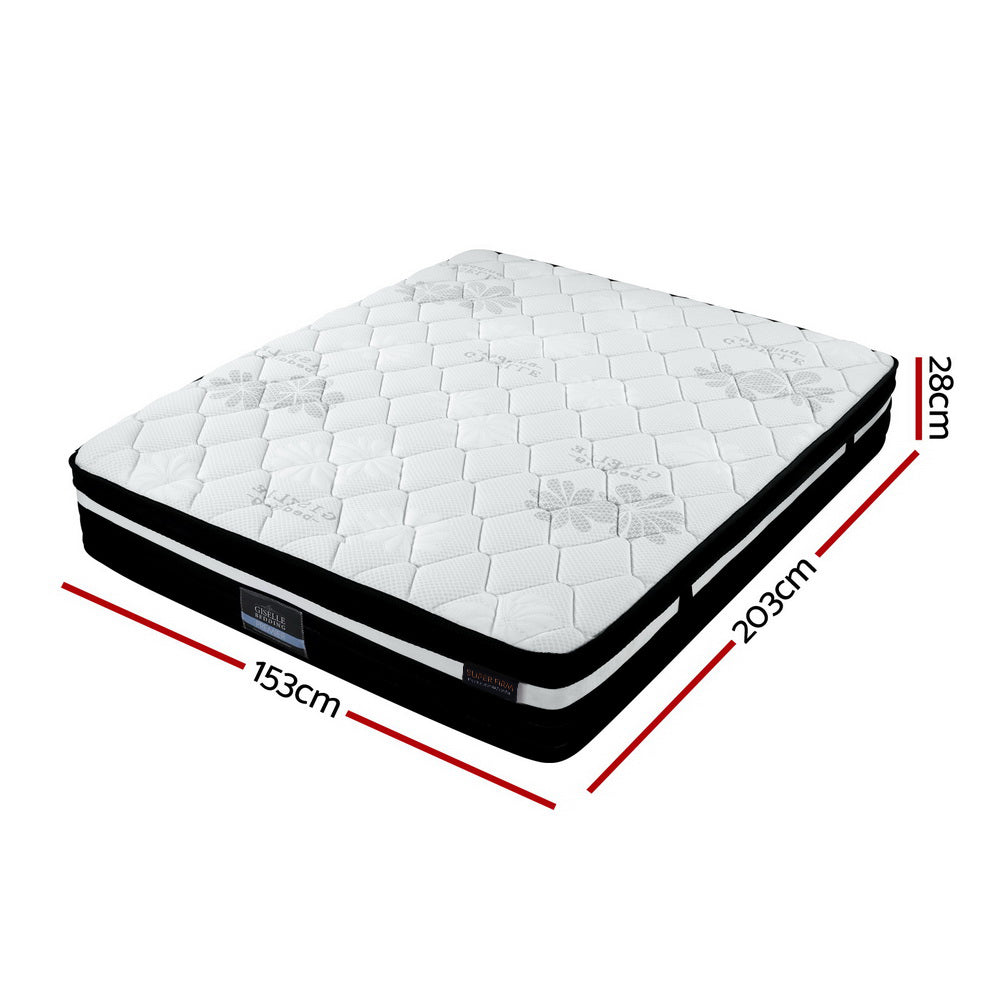 Queen Size 28cm Thick ULTRA FIRM Euro Top Pocket Spring Mattress