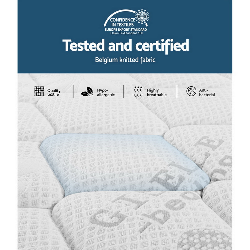 Queen Size 28cm Thick ULTRA FIRM Euro Top Pocket Spring Mattress
