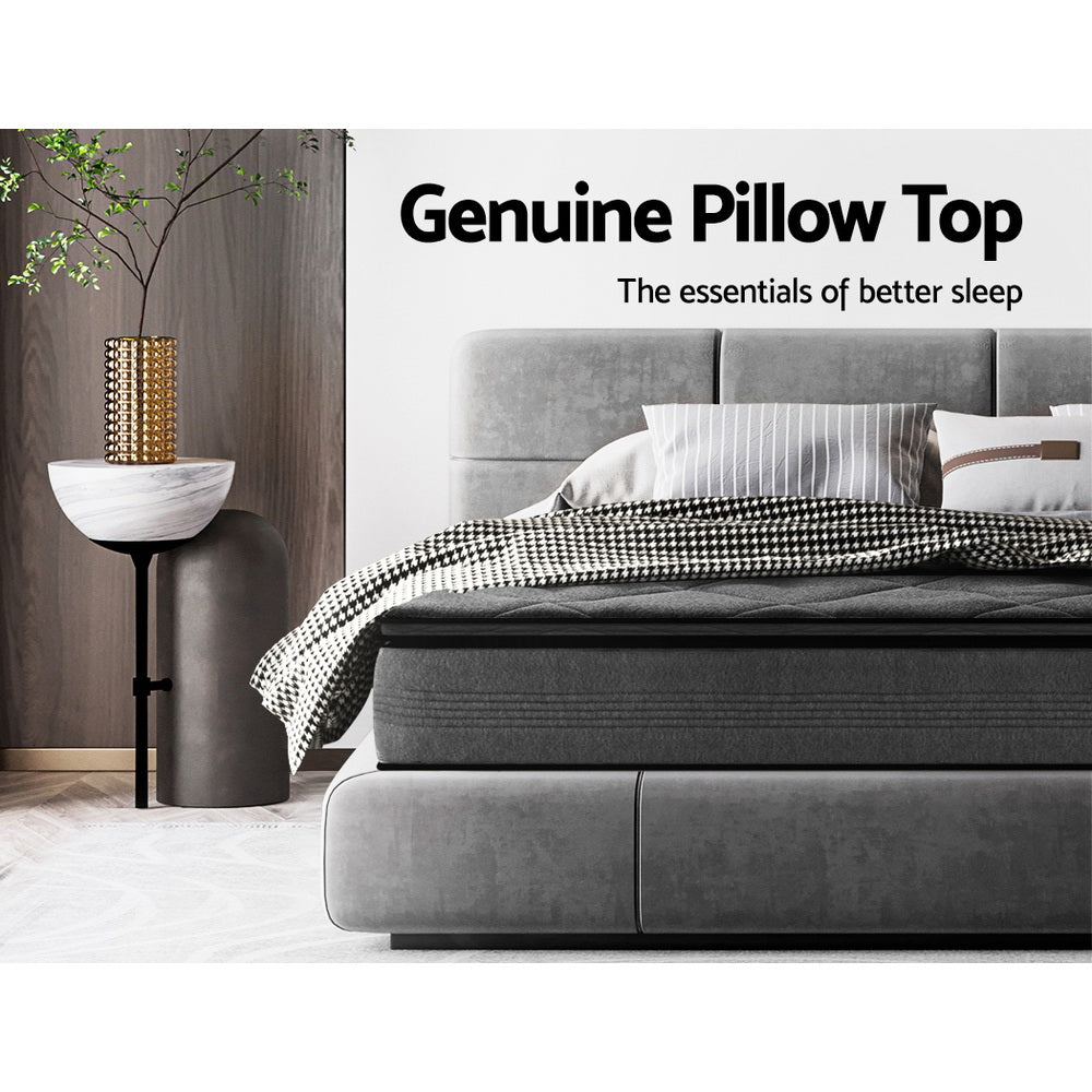 Queen 18CM Thick Medium Firm Pillow Top Spring Foam Mattress