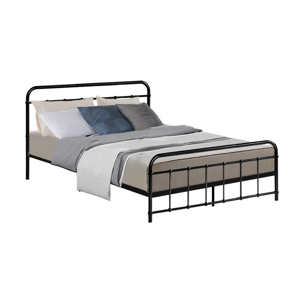 Double Size Bed Frame Metal - Black