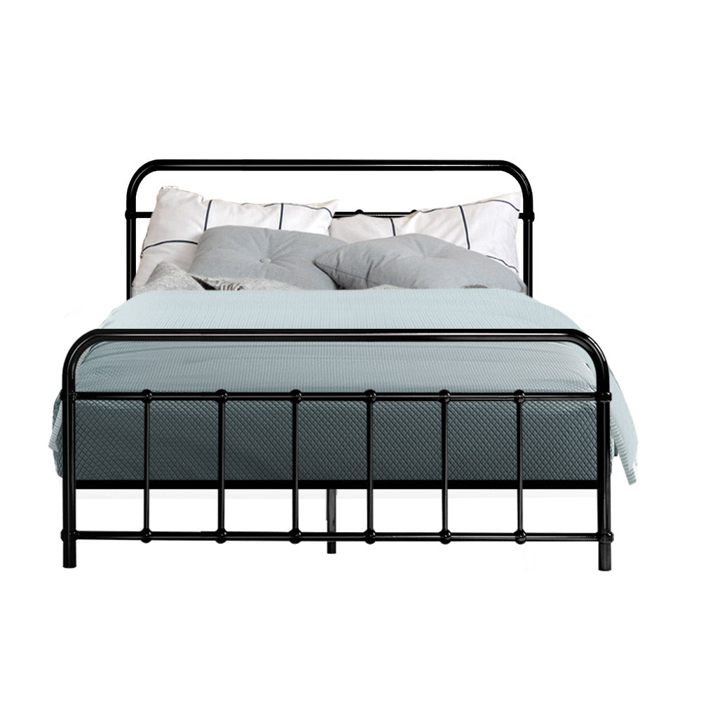Back In Stock! Double Size Bed Frame Metal - Black
