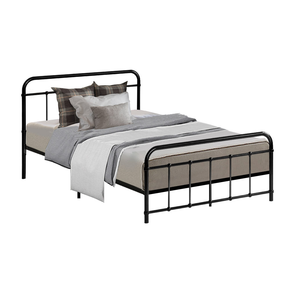 King Single Metal Bed Frame - Black