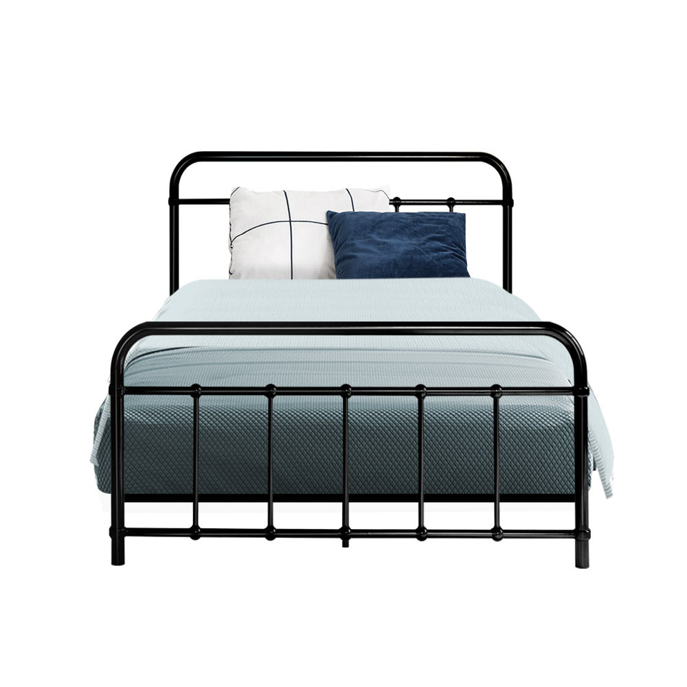 King Single Metal Bed Frame - Black