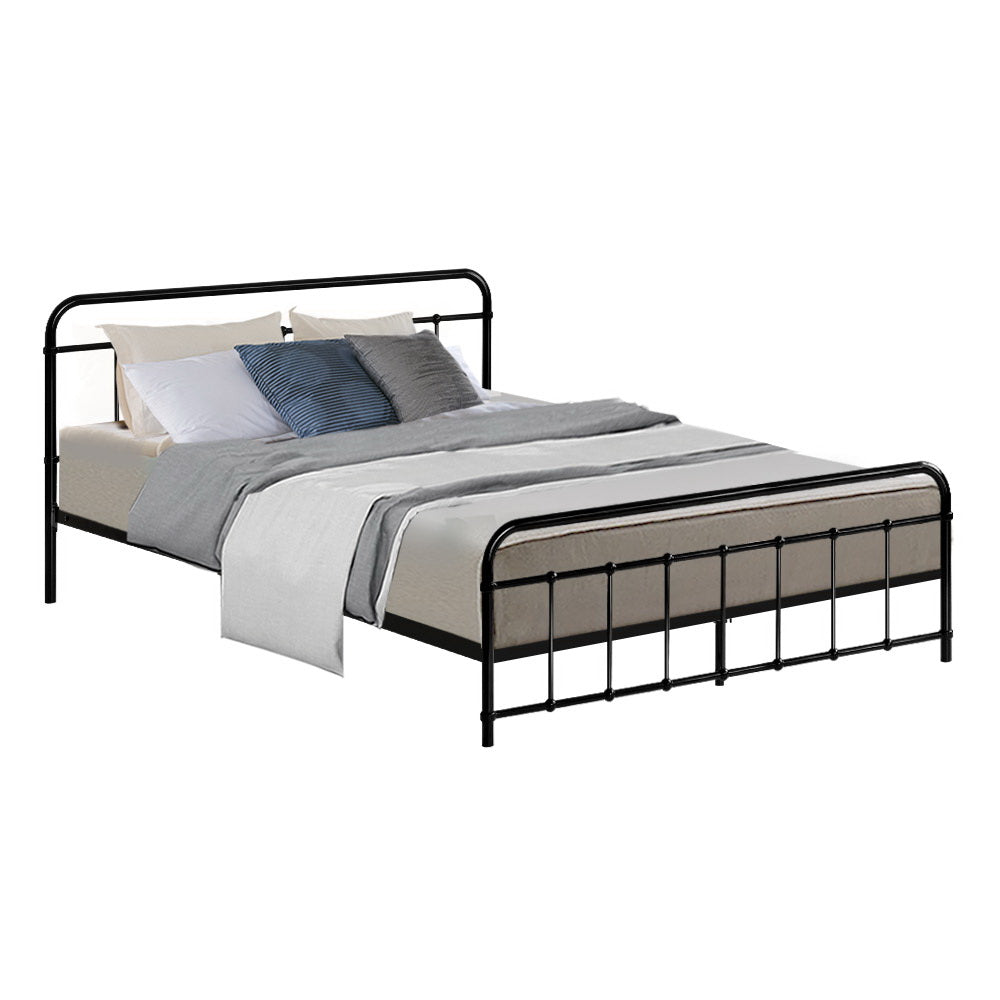 Queen Size Metal Bed Frame - Black