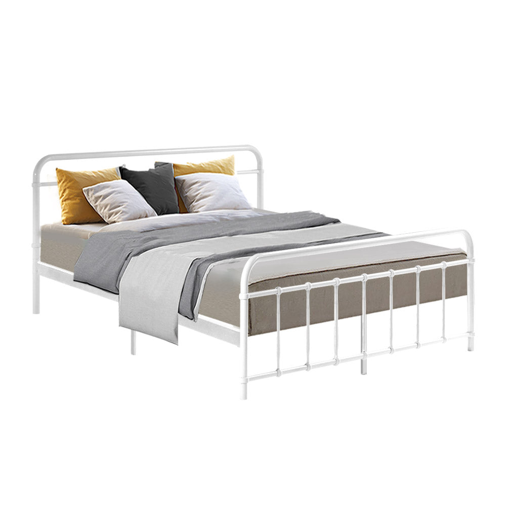 Out of Stock! 
Queen Size Metal Bed Frame - White