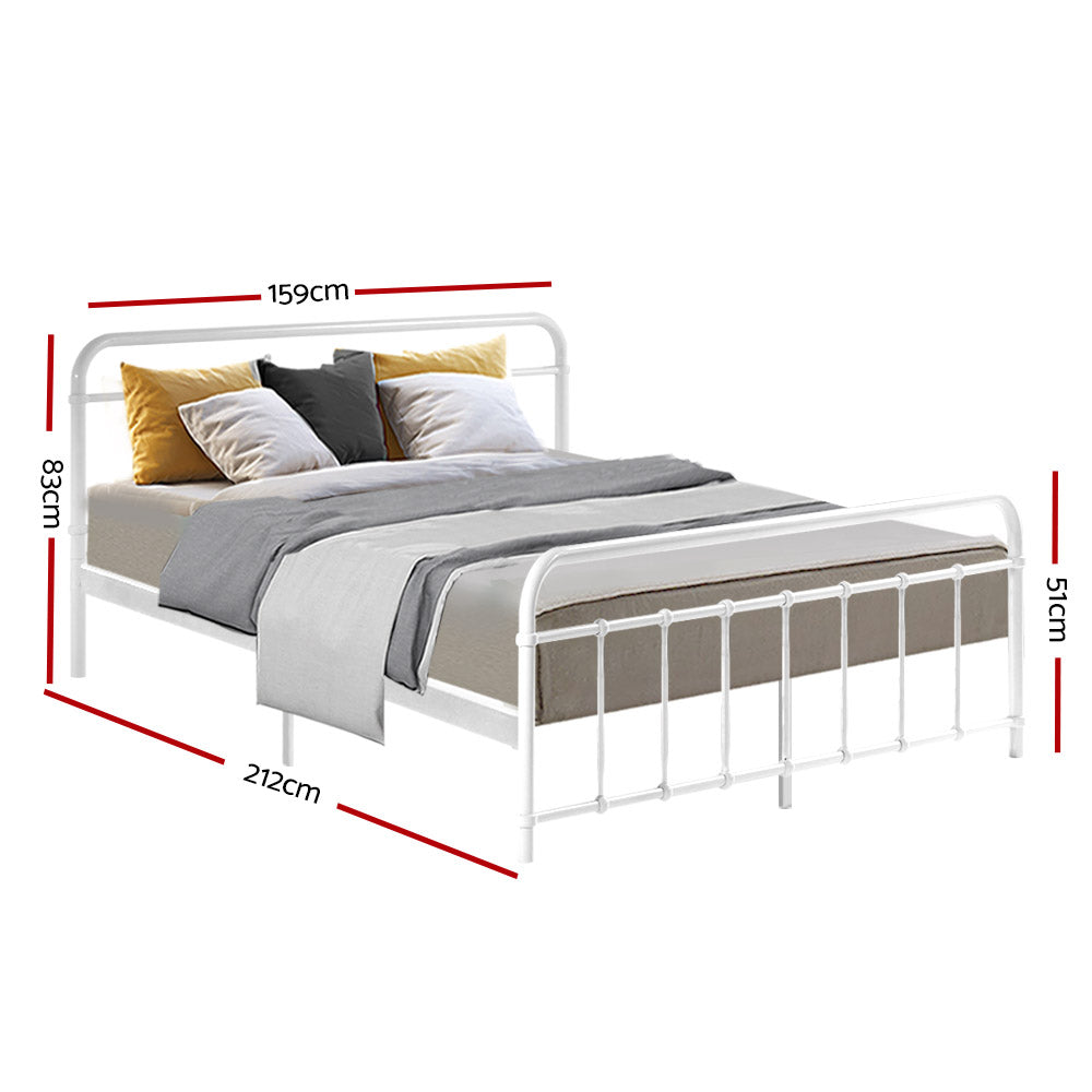 Out of Stock! 
Queen Size Metal Bed Frame - White