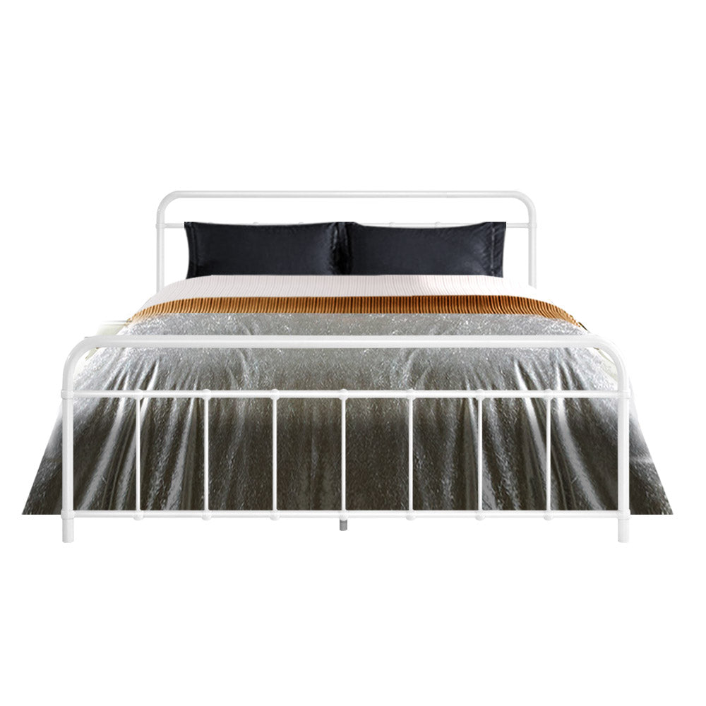 Out of Stock! 
Queen Size Metal Bed Frame - White