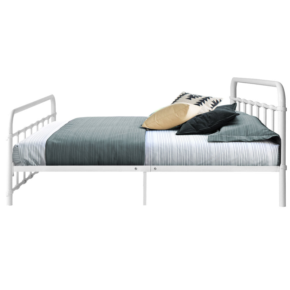 Out of Stock! 
Queen Size Metal Bed Frame - White