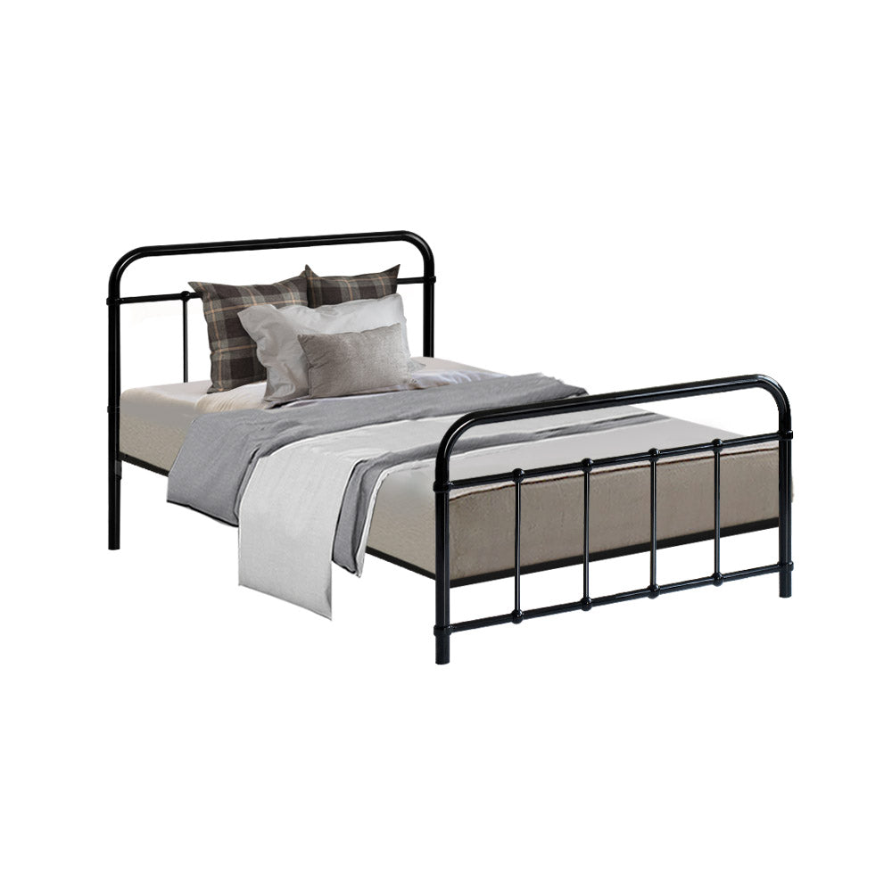 Single Size Bed Frame Metal - Black