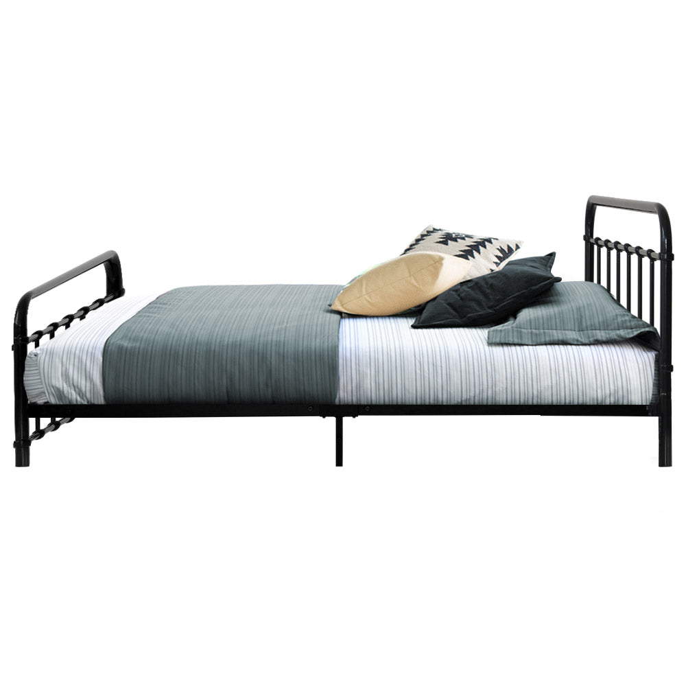 Single Size Bed Frame Metal - Black
