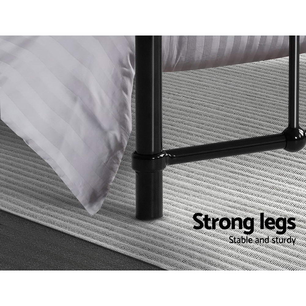 Single Size Bed Frame Metal - Black