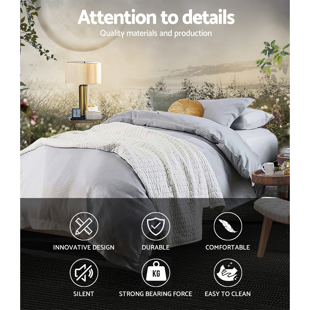 Single Size Bed Frame Metal Black
