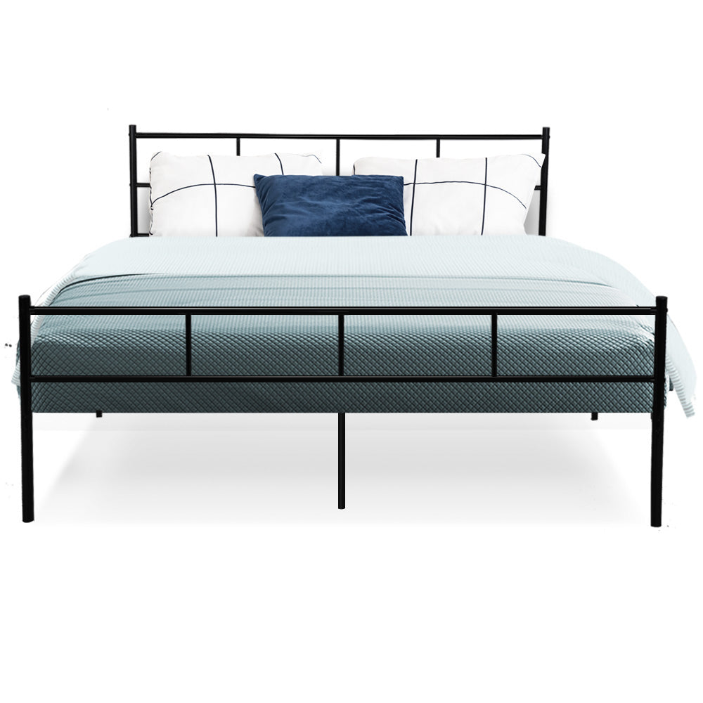 Queen Size Bed Frame Metal - Black