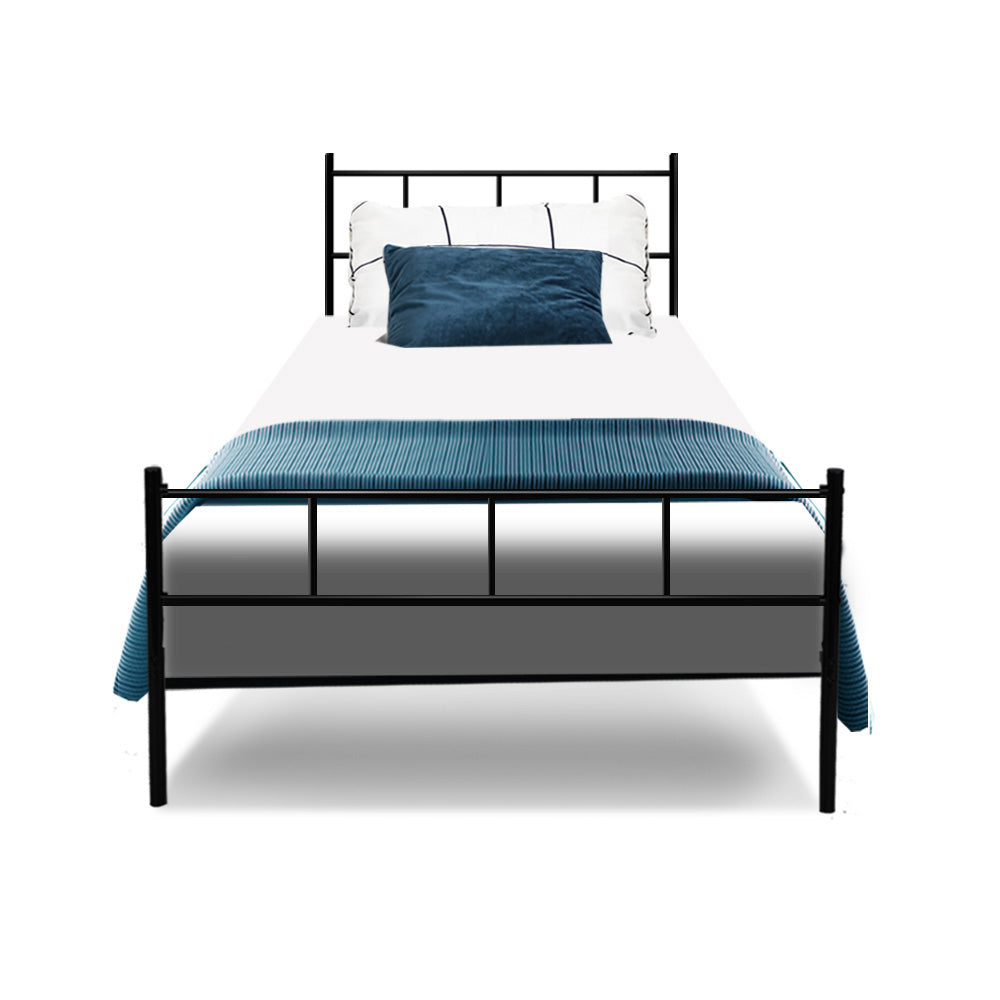 Single Size Metal Bed Frame - Black