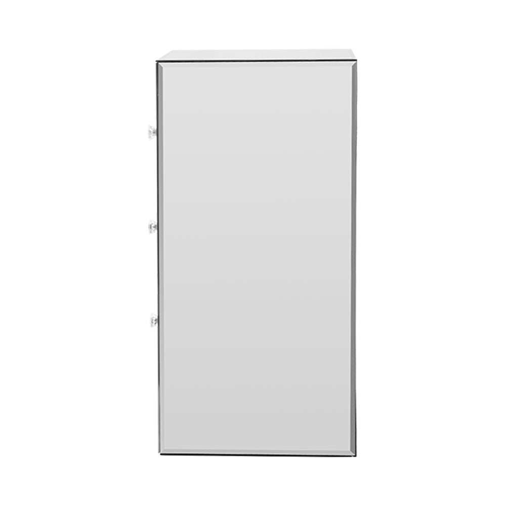 Out of Stock! Bedside Table 3 Drawers Mirrored - Silver