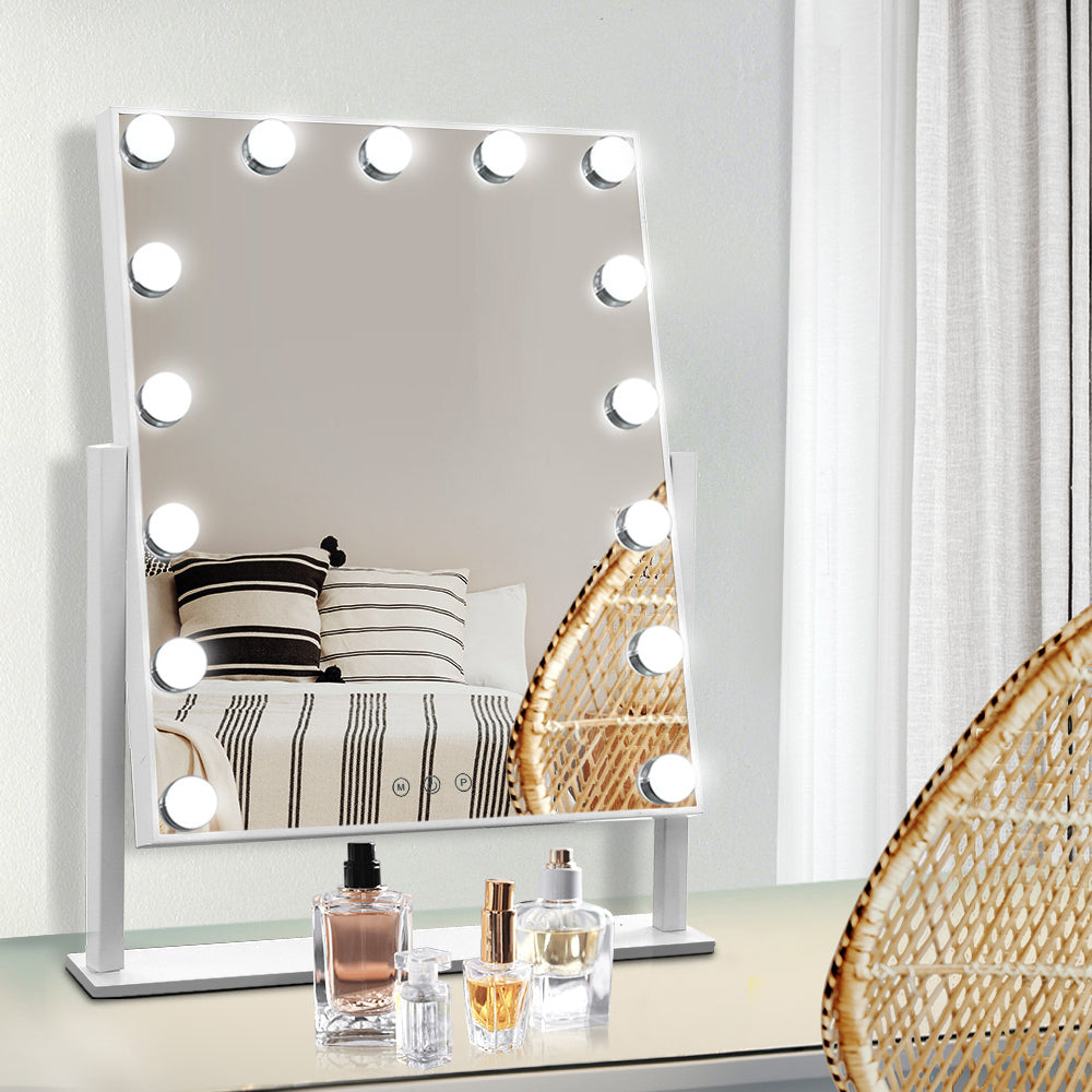 Back In Stock! Free shipping on this free standing Embellir Hollywood Makeup Mirror with 15 Dimmable Bulbs