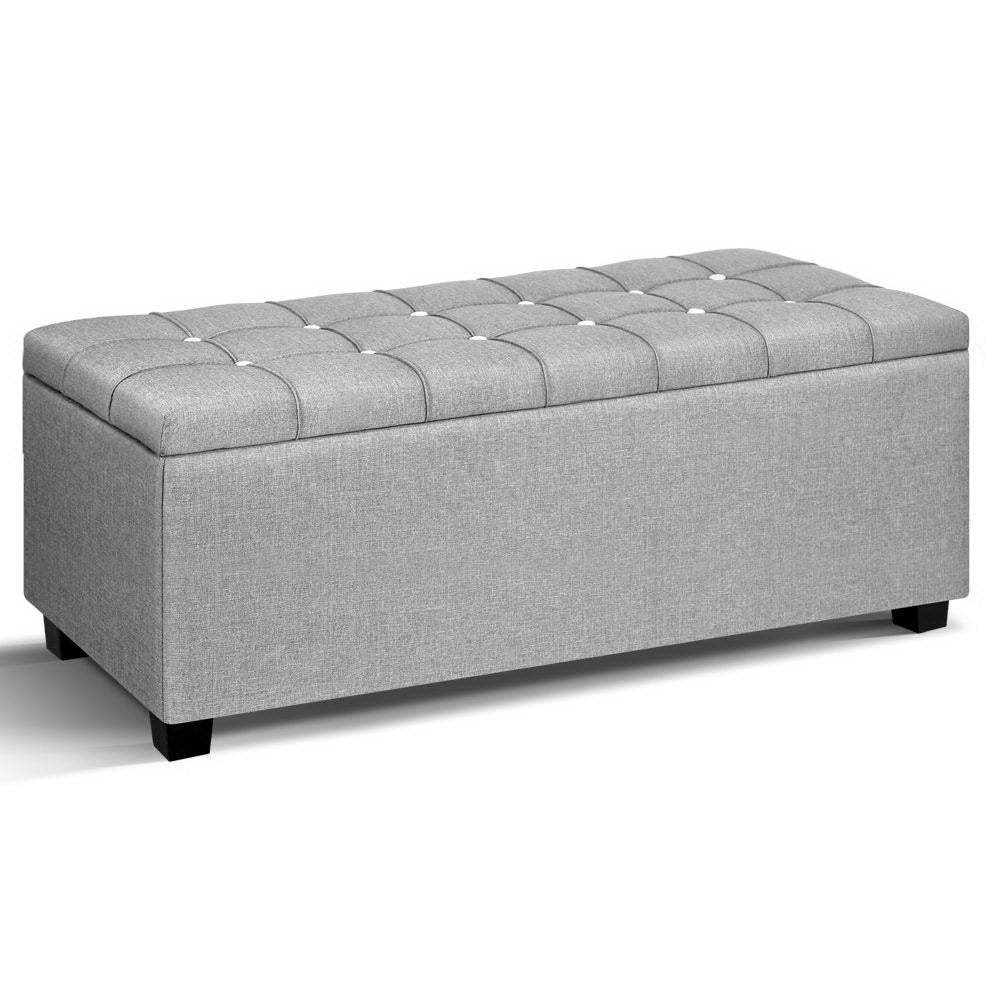 Ottoman/Footstool/Blanket Box/Seat - Grey