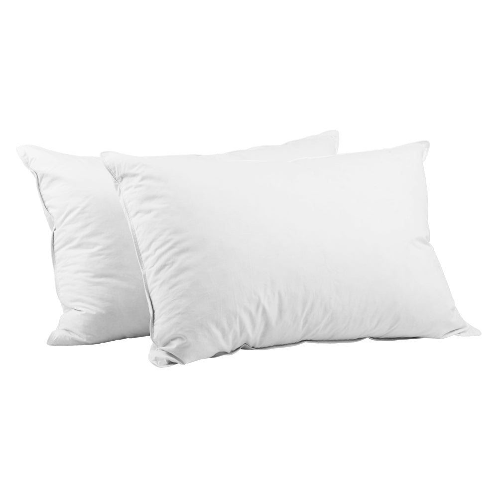 Free Shipping on this set of 2 Goose Feather and Down Pillow - White