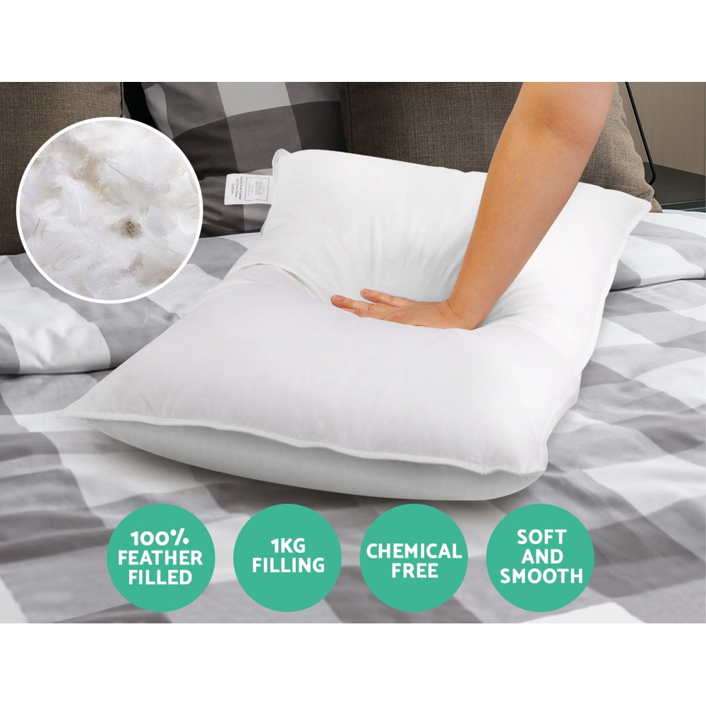 Free Shipping on this set of 2 Goose Feather and Down Pillow - White