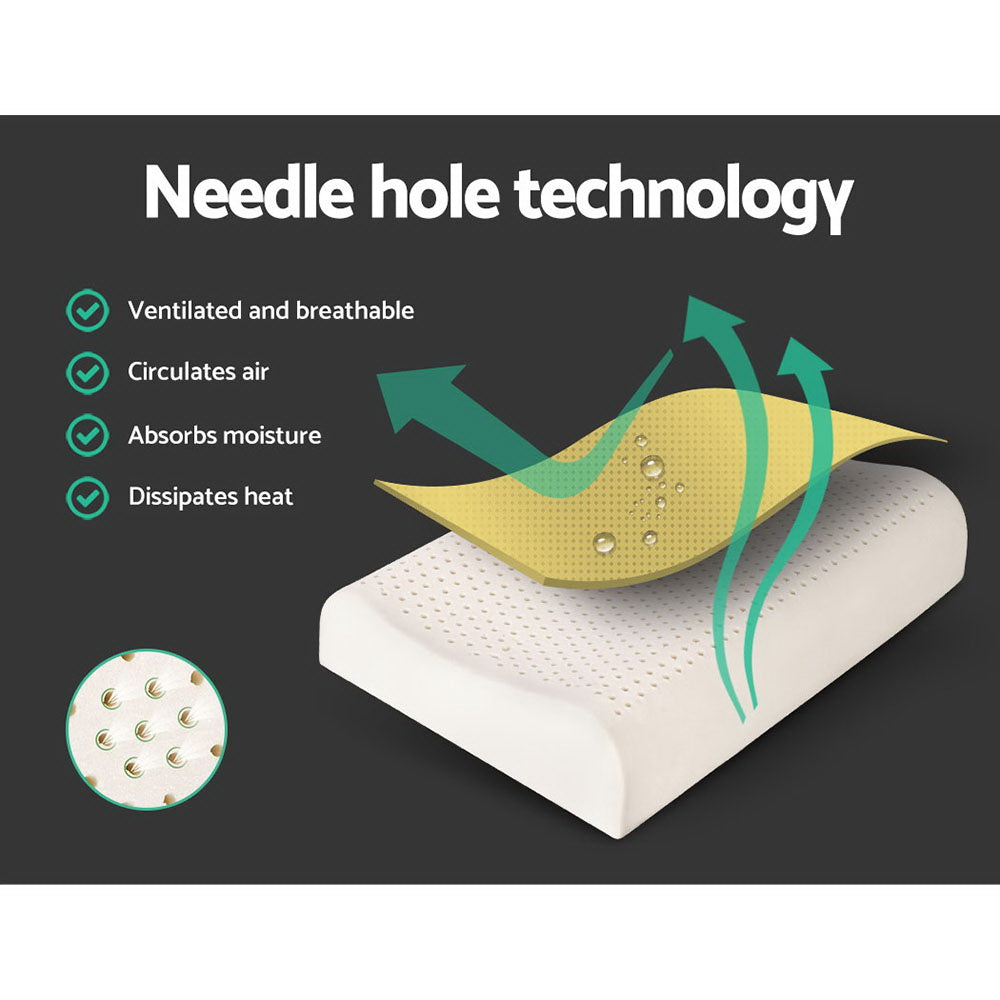 Back In Stock! Free shipping! Giselle Bedding Set of 2 Natural Latex Pillow