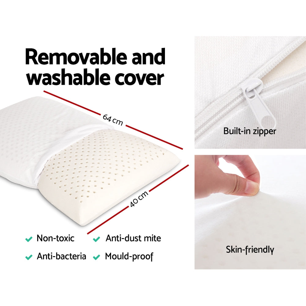 Free Shipping! Set of 2 Natural Latex Pillows